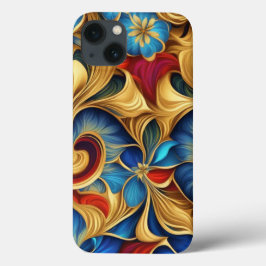 Multifärgade färgade blommor