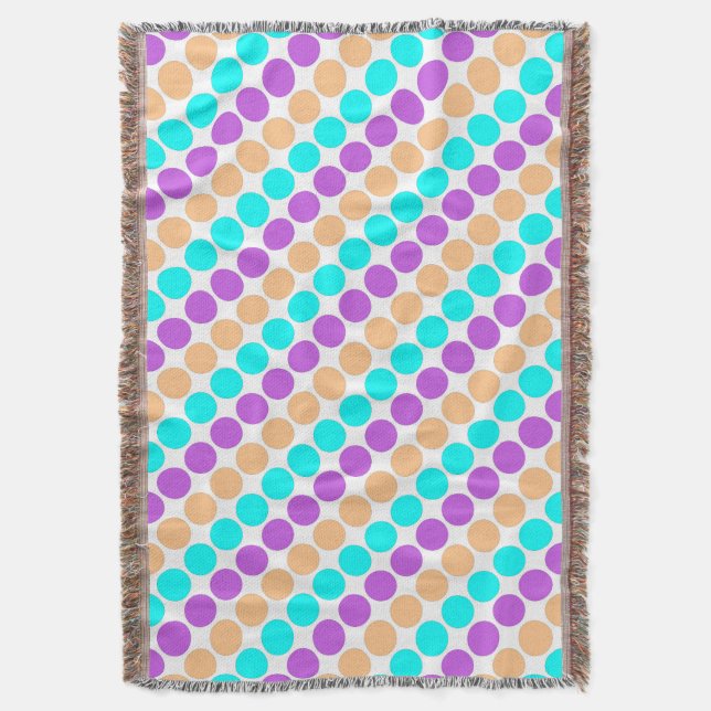 Multifärgade stora polka dots-reflexer filt (Framsidan Vertikal)
