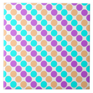Multifärgade stora polka dots-reflexer kakelplatta