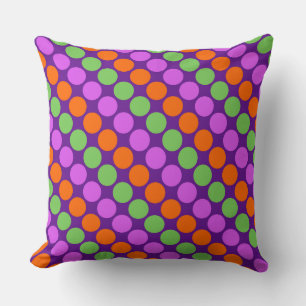 Multifärgade stora polka dots-reflexer kudde