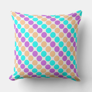 Multifärgade stora polka dots-reflexer kudde