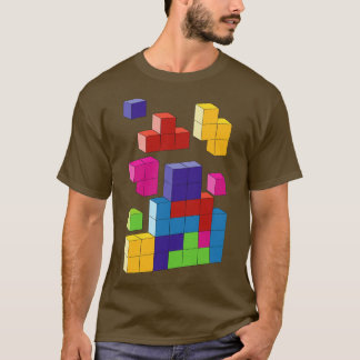 Multifärgade tetrisblock t shirt