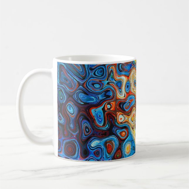 Multifärgade trådar kaffemugg (Vänster)