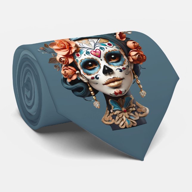 Multifärgade Women Sugar Skull Día de los Muertos Slips (Rullad)