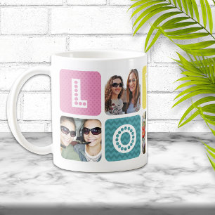 Multifärgaden Fotokollage Kaffemugg