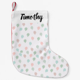 Multifärgaden Gräs Cones, handmålad jul Liten Julstrumpa