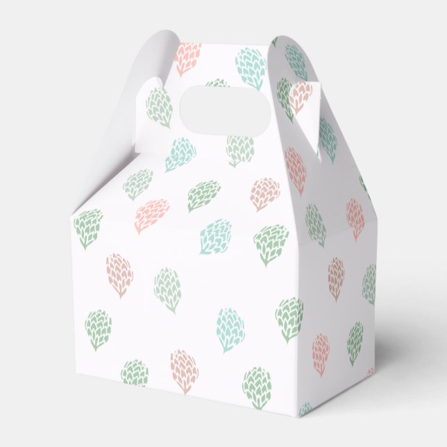 Multifärgaden Gräs Cones, handmålad jul Presentaskar (Framsidan Sidan)