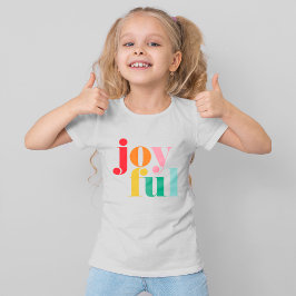 Multifärgaden Lycklig "Glatt jul" T Shirt