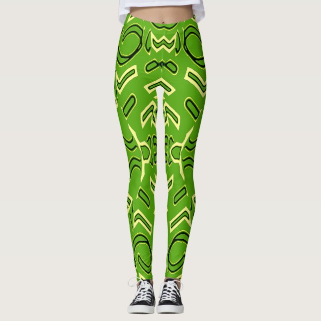 Multifärgaden "Ratti_Kreativ_Arts" L Leggings (Framsida)
