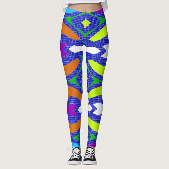 Multifärgaden "Ratti_Kreativ_Arts" L Leggings (Framsida)