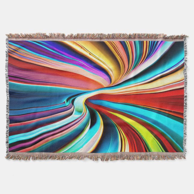 Multifärgaden vibrerar spiral och snurrar filt (Framsidan)