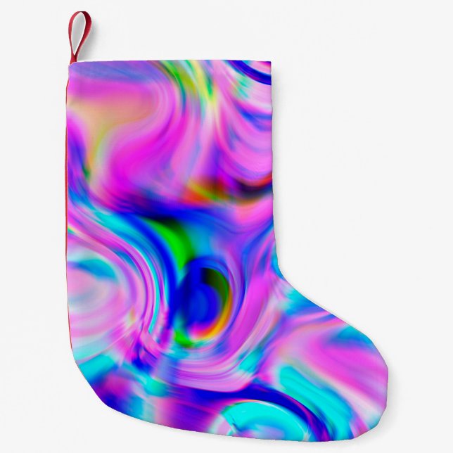 Multifärgadens abstrakt - bakgrund. Färgfull mönst Liten Julstrumpa (Framsidan)