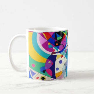 Multifärgadens Abstrakt Modern Art Design 009 Kaffemugg