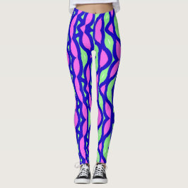 Multifärgadens abstrakt "Ratti_Kreativ_Arts" Leggi Leggings