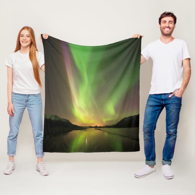 Multifärgadens Aurora Fleecefilt (På plats)