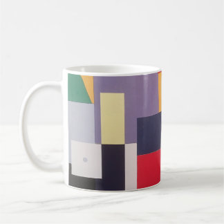 Multifärgadens geometriska abstrakt kaffemugg