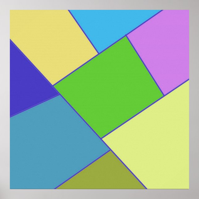 multifärgadens geometriska konst poster (Framsidan)