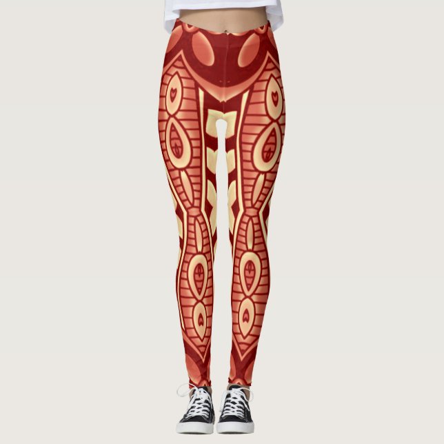 Multifärgadens geometriska mönster "Ratti_Kreativ_ Leggings (Framsida)