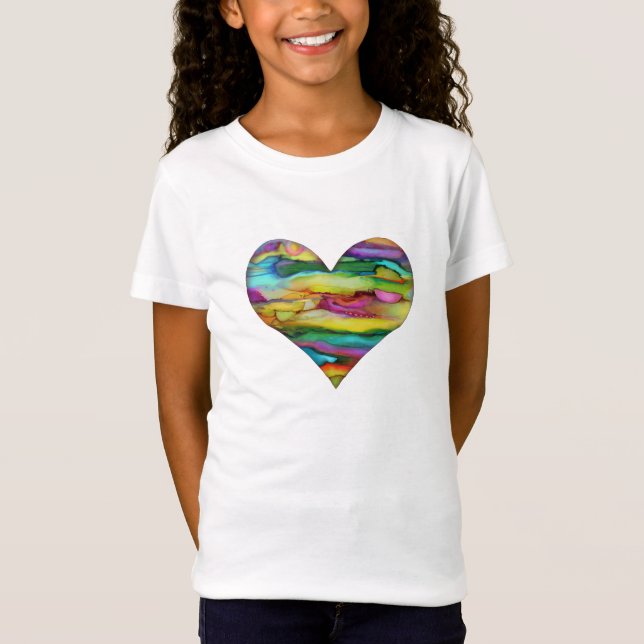 Multifärgadens hjärta t shirt (Framsida)