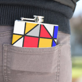 Multifärgadens kvadratgeometriska Mönster Fickplunta