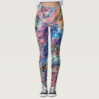 Multifärgadens skrivarkopplingar leggings