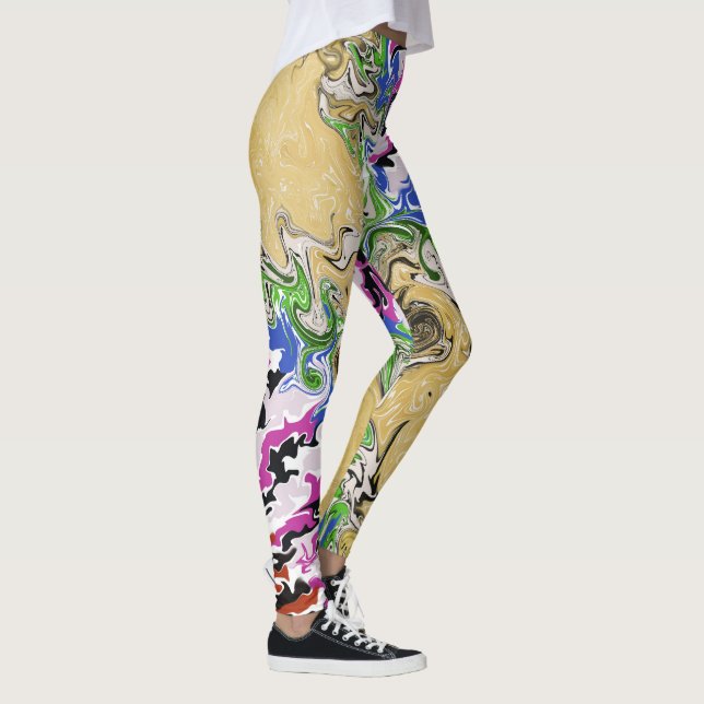 Multifärgader Leggings (Höger)