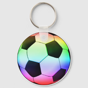 Multifärgadfotbollboll Nyckelring