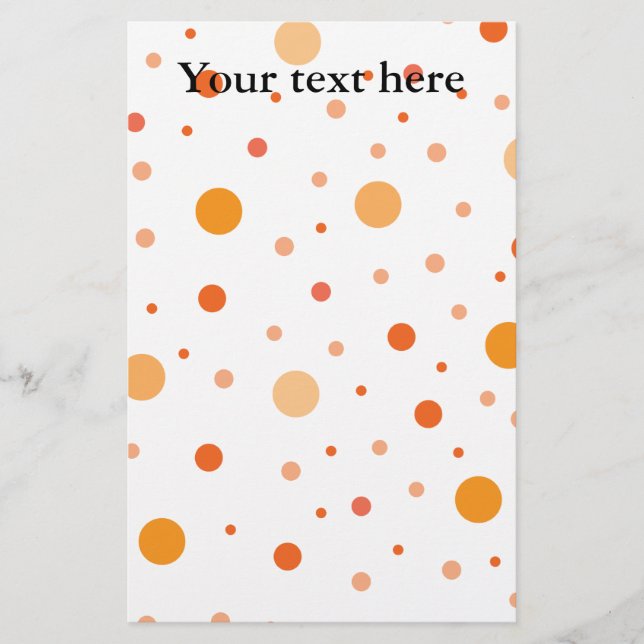 Multifärgadorangepolka dots brevpapper (Framsida)