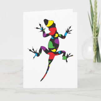 MultifärgadPaisley Gecko Kort