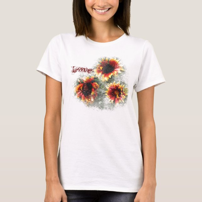 Multifärgadsolros Tee Shirt (Framsida)