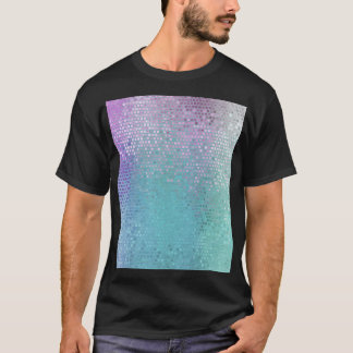 Multifärgat glans med ljus Abstrakt mosaic T Shirt