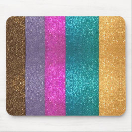 Multifärgat Glitter-utseende Mousepad Musmatta
