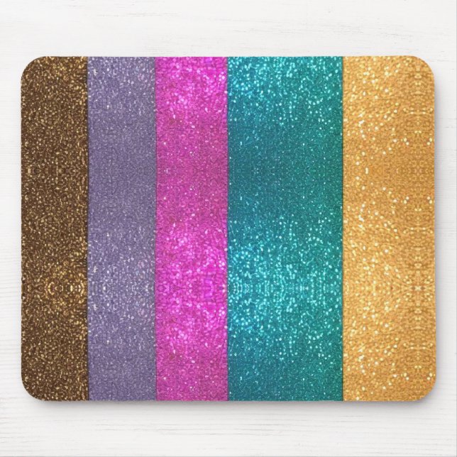 Multifärgat Glitter-utseende Mousepad Musmatta (Framsidan)