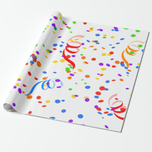 Multifärgat konfetti presentpapper