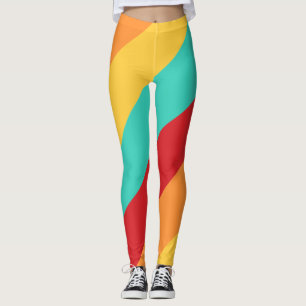 Multifärgat Lodrät Rand Leggings