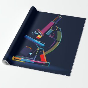 Multifärgat mikroskop presentpapper