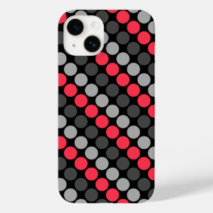Multifärgat mönster Retro 60 Polka dots Grått