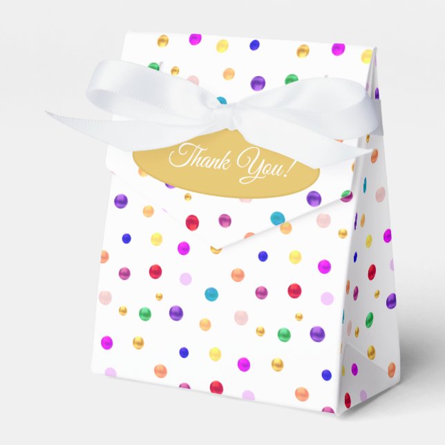 Multifärgat Polka dots Tack Presentaskar (Framsidan Sidan)