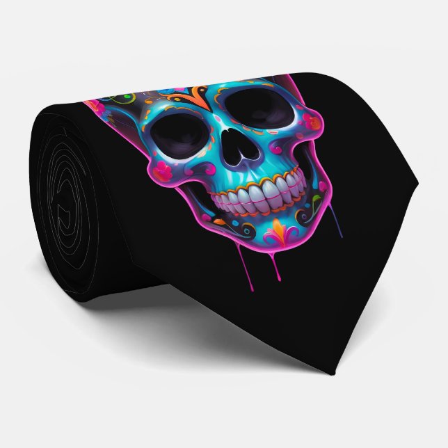 Multifärgat Vivid Sugar Skull Día de los Muertos Slips (Rullad)