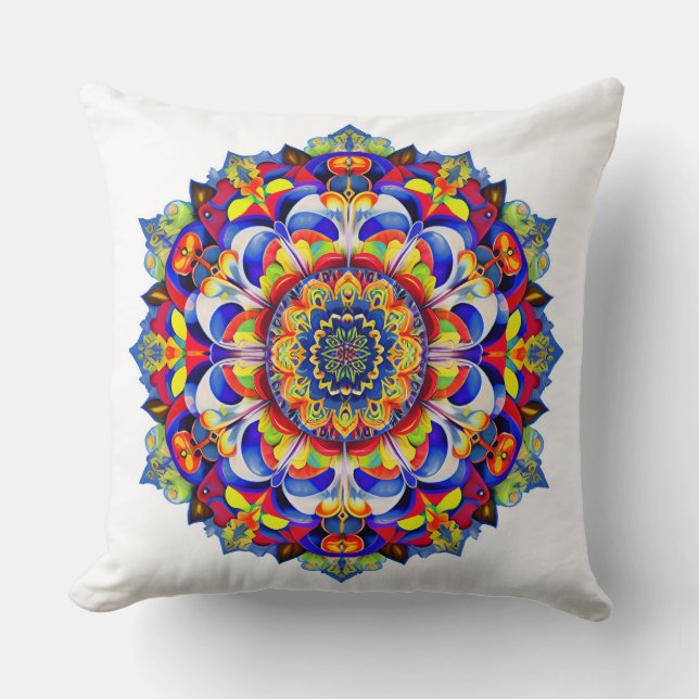 MULTIFLORED ANDLIG MANDALA KUDDE (Framsida)