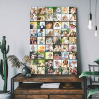 Multifoto 54 Bild Grid Collage Black