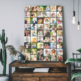 Multifoto 54 Bild Grid Collage Black