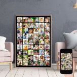 Multifoto 54 Bild Grid Collage Black Poster<br><div class="desc">Skapa ditt eget multifoto poster med 54 av dina favoritfoton. Fotomallen är ett redo för dig att ladda upp bilder, som visas i kvadratiskt format/instagram-format i ett enkelt rutnät med stil fotokollage. Bakgrunden färg är svart på neutralt, och om du vill ändra detta till kostym, klicka bara på "anpassa ytterligare"...</div>