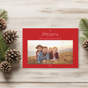 Multifoto - enkel jul i familjen Helgdag-kort Julkort