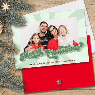 Multifoto för återställande av god jul-typografi julkort