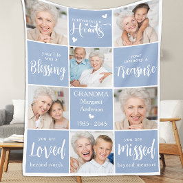 Multifoto för emorial Modern Personlig Family Fleecefilt