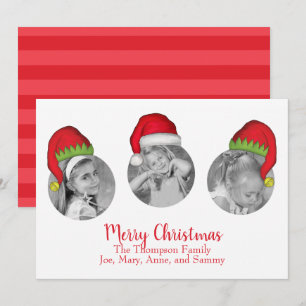 Multifoto för jultomten Jolly-julfotkort Julkort