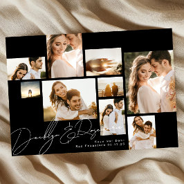 Multifoto för Modern Collage Anpassade Qr Code Qr Spara Datumet