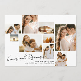 Multifoto för Modern Collage Anpassade Qr Code Qr Spara Datumet