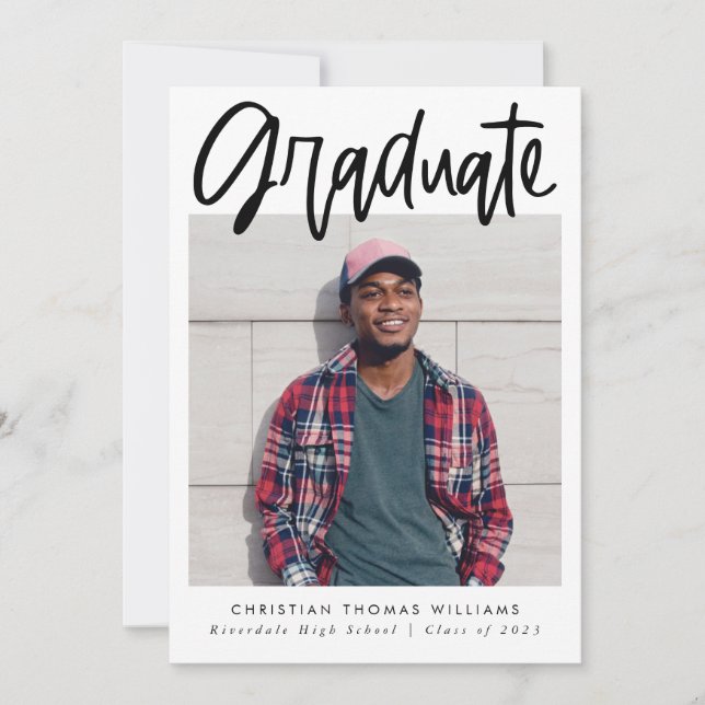 Multifoto för Student Modern Script Studenten Meddelande (Framsida)